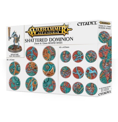 SHATTERED DOMINION 25MM &amp; 32MM ROUND BASES детальное изображение Террейн WARHAMMER Age of Sigmar