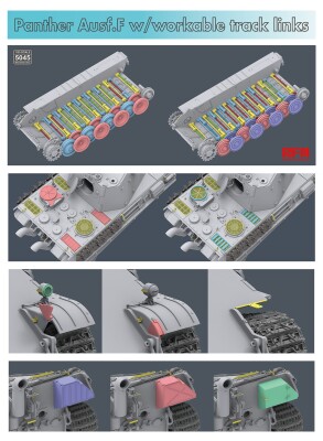 Збірна модель 1/35 Танк Sd.Kfz.171 Panther Ausf.F RFM RM-5045 детальное изображение Бронетехника 1/35 Бронетехника