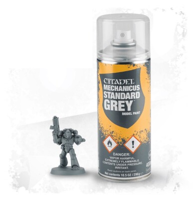 Аерозольна фарба/грунт Citadel MECHANICUS STANDARD GREY SPRAY (400 мл) детальное изображение Краска / грунт в аэрозоле Краски