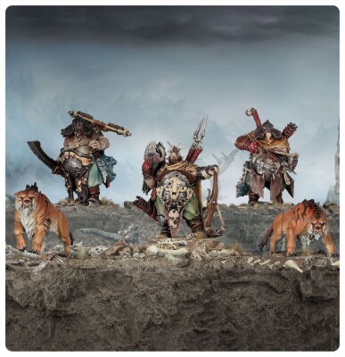 Ігровий набір Warhammer AGE OF SIGMAR - OGOR MAWTRIBES - HUNTERS WITH SABREFANGS детальное изображение Племена Огров Разрушение
