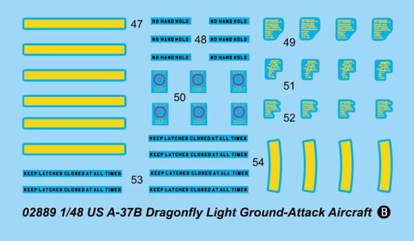 Scale model 1/48 US A-37B Dragonfly Light Ground-Attack Aircraft Trumpeter  02889 детальное изображение Самолеты 1/48 Самолеты