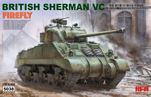 Збірна модель 1/35 Танк Sherman Vc Firefly RFM RM-5038 детальное изображение Бронетехника 1/35 Бронетехника