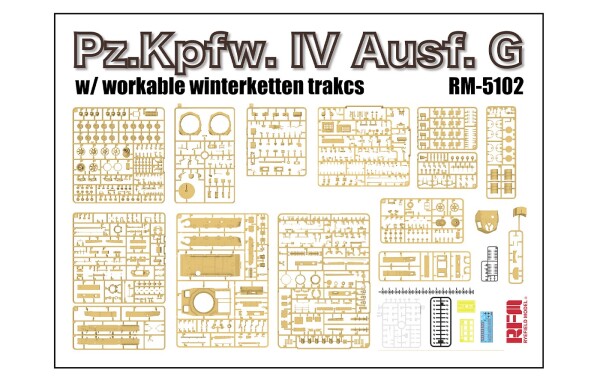 Збірна модель 1/35 Танк Pz.Kpfw Танк. IV Ausf. G з робочими траками Winterketten Rye Field Model RM-5102 детальное изображение Бронетехника 1/35 Бронетехника