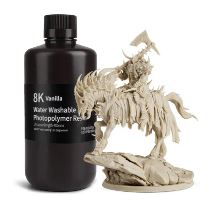 Фотополімерна смола ELEGOO Water Washable Resin 8k &quot;Vanilla&quot; (Ваніль) 1кг детальное изображение Смола для 3D принтеров 3D печать