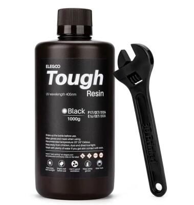 Фотополімерна смола ELEGOO Tough Resin &quot;Black&quot; (чорна) 1кг детальное изображение Смола для 3D принтеров 3D печать
