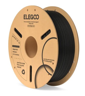 Пластик ELEGOO PLA Filament Ø1.75мм &quot;Black&quot; (чорний) 1кг детальное изображение Комплектующие и аксессуары 3D печать