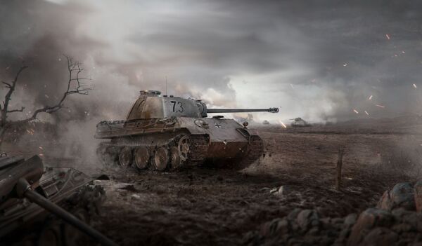Немецкий танк Panther D  World of Tanks (Easy click system) детальное изображение Бронетехника 1/72 Бронетехника