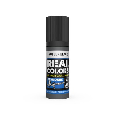Alcohol-based acrylic paint Rubber Black AK-interactive RC805 детальное изображение Real Colors Краски