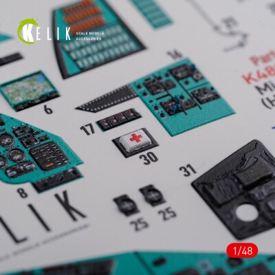 Mi-24D (Hind-D) 3D decal interior for Trumpeter kit 1/48 KELIK K48092 детальное изображение 3D Декали Афтермаркет