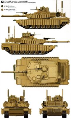 Сборная модель 1/72 Американский танк М1А2 SEP TUSK II Абрамс Тайгер Модел 9601 детальное изображение Бронетехника 1/72 Бронетехника