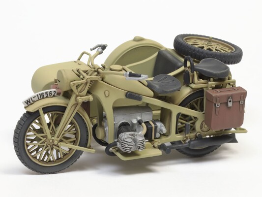 Scale model 1/35 German motorcycle KS600 with sidecar Tamiya 35384 детальное изображение Мотоциклы Военная техника