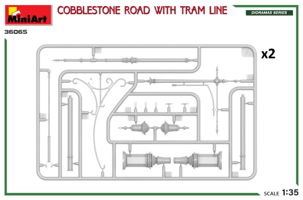 Збірна модель 1/35 Дорога з трамвайною колією Miniart 36065 детальное изображение Аксессуары Диорамы
