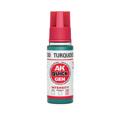 Акрилова фарба TURQUOISE GREEN / Бірюзовий зелений QUICK GEN COLOR AK-interactive AK 17030 детальное изображение QUICK GEN COLOR Краски