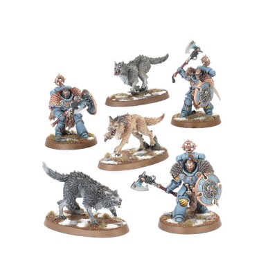 Игровой набор Warhammer 40000 - SPACE WOLVES - WOLF GUARD HEADTAKERS детальное изображение Космические Волки Космические Десантники