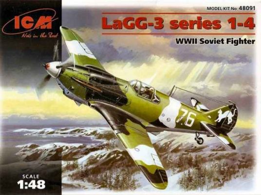 Scale model 1/48 Soviet fighter LaGG-3 1-4 series ICM 48091 детальное изображение Самолеты 1/48 Самолеты