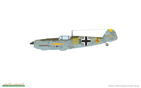 Сборная модель 1/72 Самолет Мессершмитт Bf 109E-4 Profipack Edition Эдуард 7055 детальное изображение Самолеты 1/72 Самолеты