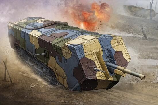 French Saint-Chamond Heavy Tank - Medium детальное изображение Бронетехника 1/35 Бронетехника