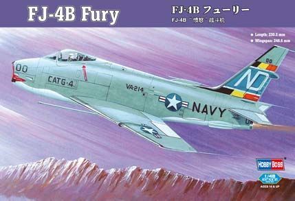 Збірна модель американського винищувача-бомбардувальника FJ-4B Fury детальное изображение Самолеты 1/48 Самолеты