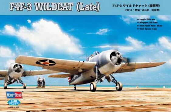 Buildable model of the American fighter F4F-3 Wildcat Late Version детальное изображение Самолеты 1/48 Самолеты