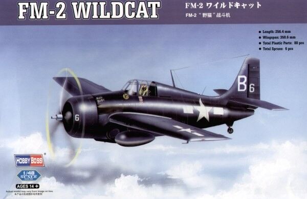 Збірна модель американського винищувача FM-2 Wildcat детальное изображение Самолеты 1/48 Самолеты