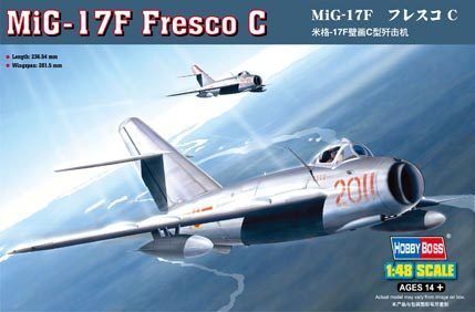 Buildable model of the Soviet fighter MiG-17F Fresco C детальное изображение Самолеты 1/48 Самолеты