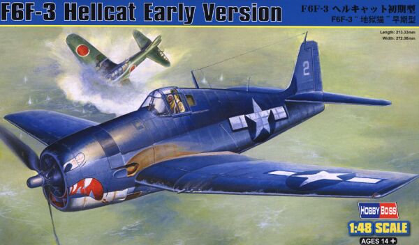 Збірна модель винищувача F6F-3 Hellcat Early Version детальное изображение Самолеты 1/48 Самолеты