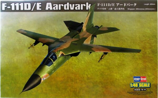 Збірна модель бомбардувальника F-111D/E Aardvark детальное изображение Самолеты 1/48 Самолеты