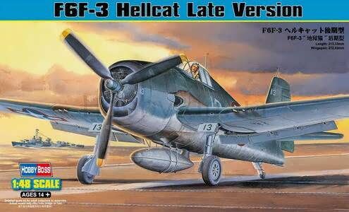 Сборная модель самолета  F6F-3 Hellcat Late Version детальное изображение Самолеты 1/48 Самолеты