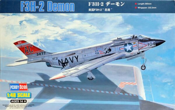 Сборная модель истребителя F3H-2  Demon детальное изображение Самолеты 1/48 Самолеты