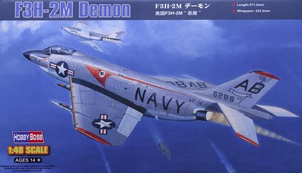 Збірна модель винищувача F3H-2M Demon детальное изображение Самолеты 1/48 Самолеты