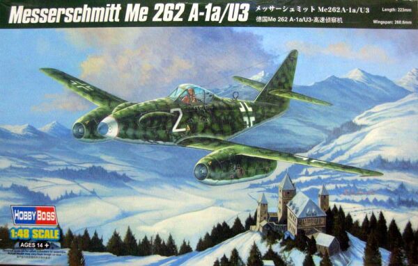 Збірна модель німецького винищувача Me 262 A-1a/U3 детальное изображение Самолеты 1/48 Самолеты