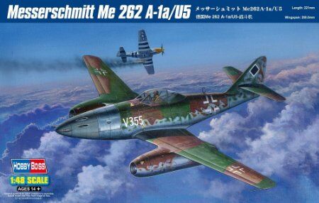 Збірна модель німецького винищувача Me 262 A-1a/U5 детальное изображение Самолеты 1/48 Самолеты