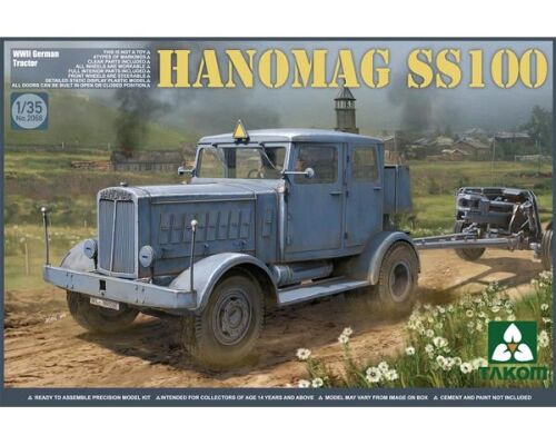 Scale model 1/35 German tractor Hanomag SS100 Takom 2068 детальное изображение Автомобили 1/35 Автомобили