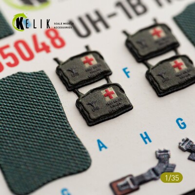 Bell UH-1 B Huey 3D декаль интерьер для комплекта Trumpeter 1/35 KELIK K35048 детальное изображение 3D Декали Афтермаркет