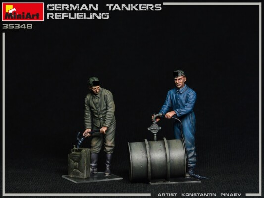 Scale model 1/35 Figures German tank crew refueling MiniArt 35348 детальное изображение Фигуры 1/35 Фигуры