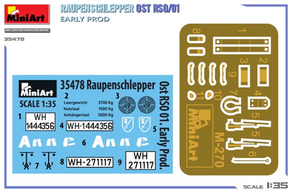 Збірна модель 1/35 Повногусеничний тягач Raupenschlepper Ost RSO/01 рання версія MiniArt 35478 детальное изображение Автомобили 1/35 Автомобили