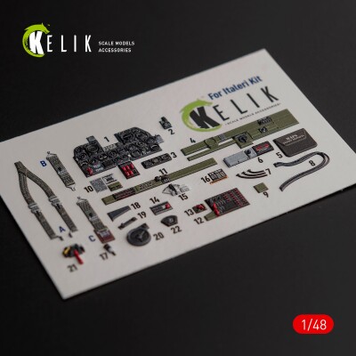 Р-47D &quot;Thunderbolt&quot; 3D декаль інтер'єр для комплекту Italeri/Academy 1/48 KELIK K48016 детальное изображение 3D Декали Афтермаркет