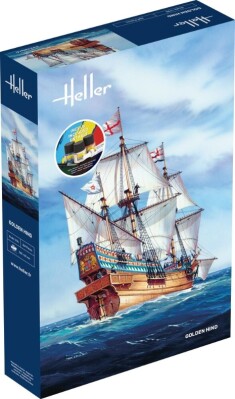 Сборная модель 1/96 Английский галеон Golden Hind - Стартовый набор Хеллер 56829 детальное изображение Парусники Флот