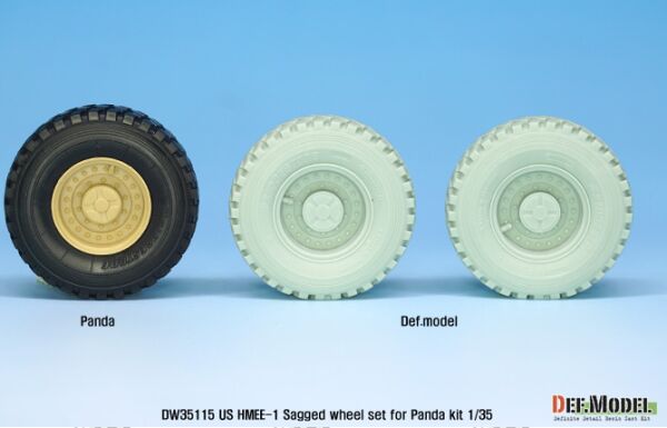 US HMEE-1 Tracktor Sagged wheel set ( for Panda 1/35) детальное изображение Смоляные колёса Афтермаркет