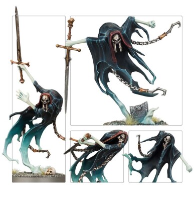 Игровой набор Warhammer AGE OF SIGMAR - SPEARHEAD: NIGHTHAUNT - CURSED SHACKLEHORDE детальное изображение Ночные Призраки Смерть