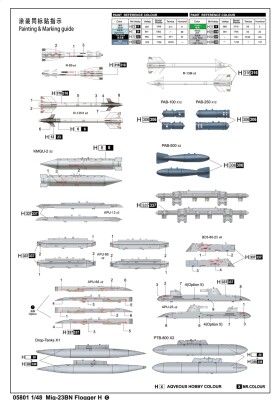 Scale model 1/48 Airplane MiG-23BN &quot;Flogger H&quot; Trumpeter 05801 детальное изображение Самолеты 1/48 Самолеты