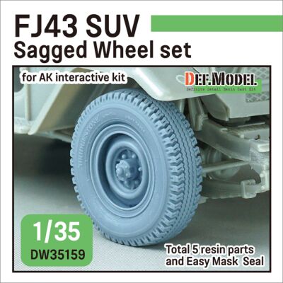 FJ43 SUV - Sagged Wheel Set (For AK Interactive) детальное изображение Смоляные колёса Афтермаркет
