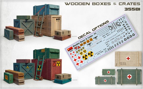 Wooden boxes детальное изображение Аксессуары 1/35 Диорамы