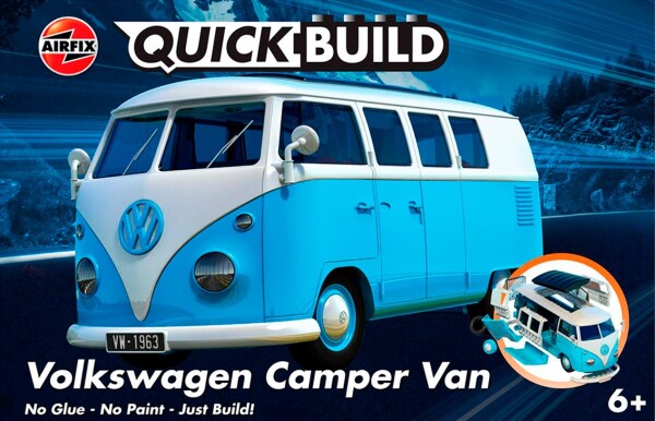 Scale model set VW Camper Van blue QUICKBUILD Airfix J6024 детальное изображение Автомобили Конструкторы