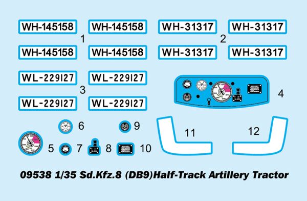 Sd.Kfz.8 (DB9)Half-Track Artillery Tractor детальное изображение Бронетехника 1/35 Бронетехника