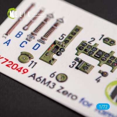 A6M3 Zero 3D interior decal for Tamiya 1/72 KELIK K72049 детальное изображение 3D Декали Афтермаркет