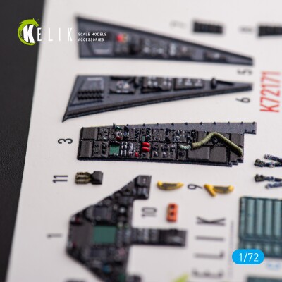 F-117A NIGHTHAWK 3D декаль интерьер для комплекта Academy 1/72 КЕЛИК K72171 детальное изображение 3D Декали Афтермаркет