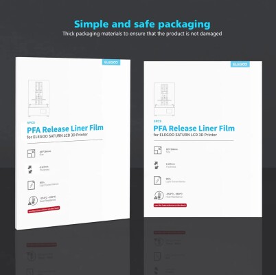 PFA-плівка ELEGOO Saturn 4/Saturn 4 Ultra (5шт) детальное изображение Комплектующие и аксессуары 3D печать