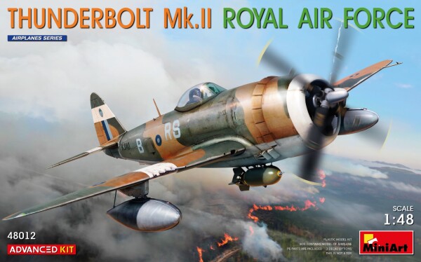 Сборная модель 1/48 Самолет Тандерболт Mk.II Королевских ВВС МиниАрт 48012 детальное изображение Самолеты 1/48 Самолеты