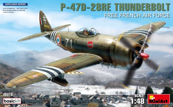 Збірна модель 1/48 Літак P-47D-28RE Thunderbolt Free French Air Force MiniArt 48015 детальное изображение Самолеты 1/48 Самолеты
